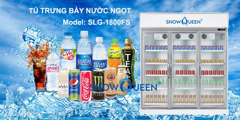 Tủ mát 3 cánh kính SnowQueen SLG-1800FS - Hàng chính hãng