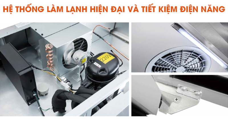 Tủ mát 6 cánh inox Sanden SRC-1853 - Hàng chính hãng