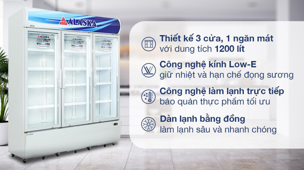 Tính năng nổi bật của tủ mát Alaska LCI-1200C3