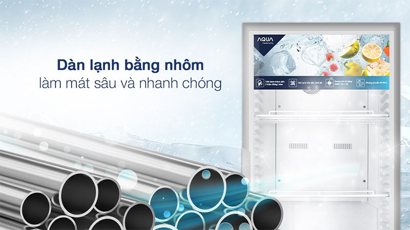 Chất liệu dàn lạnh của Tủ mát Aqua 280 lít AQS-AF400N