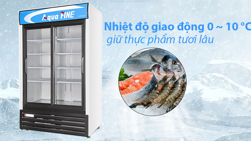 Nhiệt độ hoạt động của Tủ mát AquaFine JW-1000R 