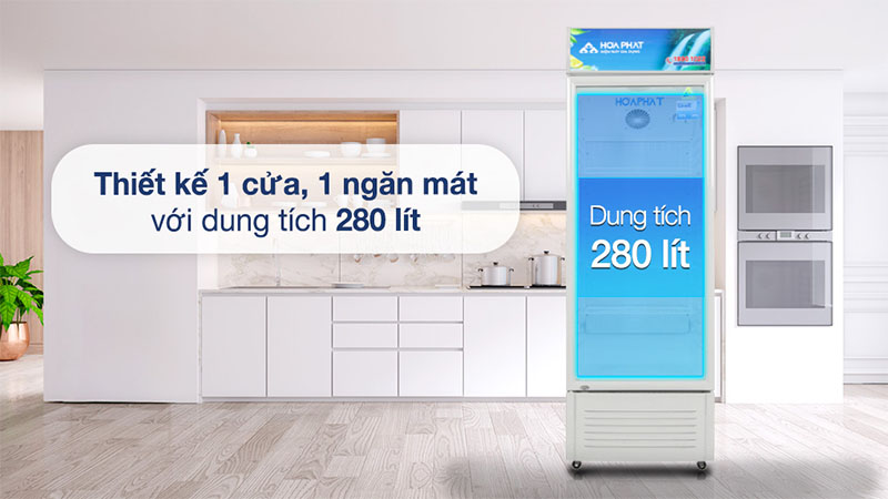 Dung tích của Tủ mát Hoà Phát 280 lít HSR-S6280