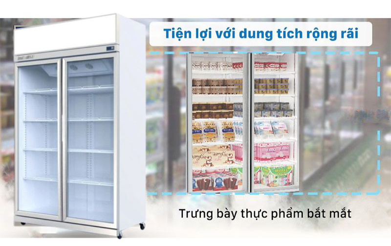 Dung tích 1010 lít, bảo quản được lượng lớn thực phẩm