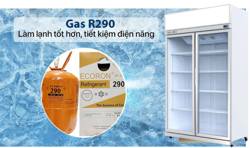 Gas làm lạnh R1290a thân thiện môi trường, cho khả năng làm lạnh nhanh