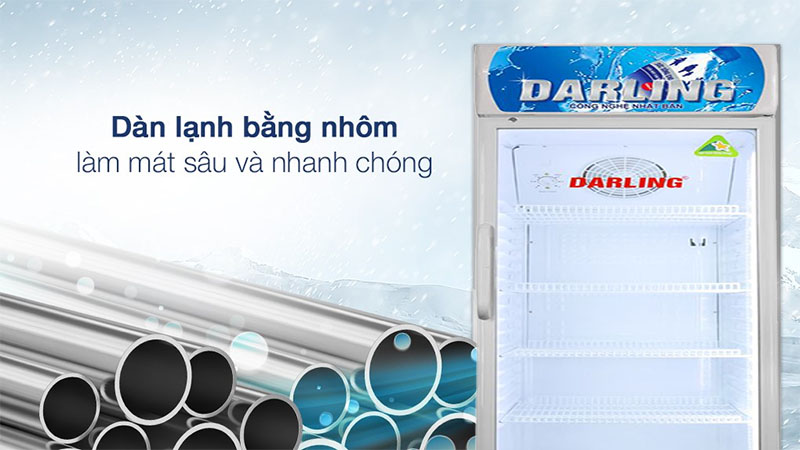 Chất liệu dàn lạnh của Tủ mát đứng 1 cánh Darling DL-3600A 