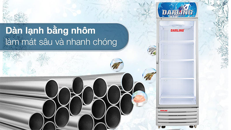 Chất liệu dàn lạnh của Tủ mát 1 cánh Darling DL-4000A2