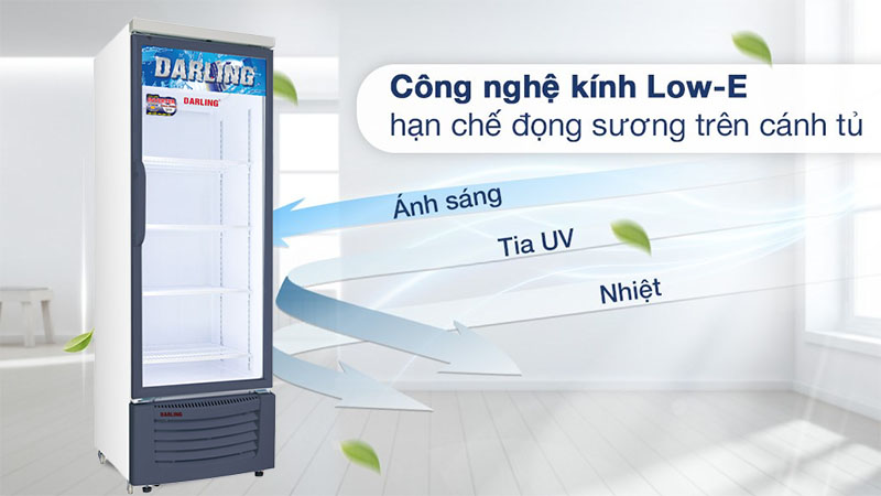 Công nghệ của kính cửa Tủ mát đứng 1 cánh Inverter 500L Darling DL-5000A3L