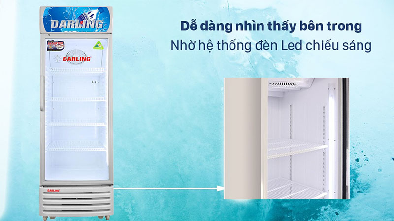 Đèn chiếu sáng của Tủ mát đứng 1 cánh Inverter Darling DL-2800A3