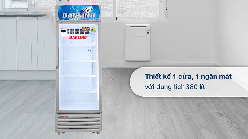 Dung tích của Tủ mát 1 cánh Darling Inverter 380 lít DL-3600A5