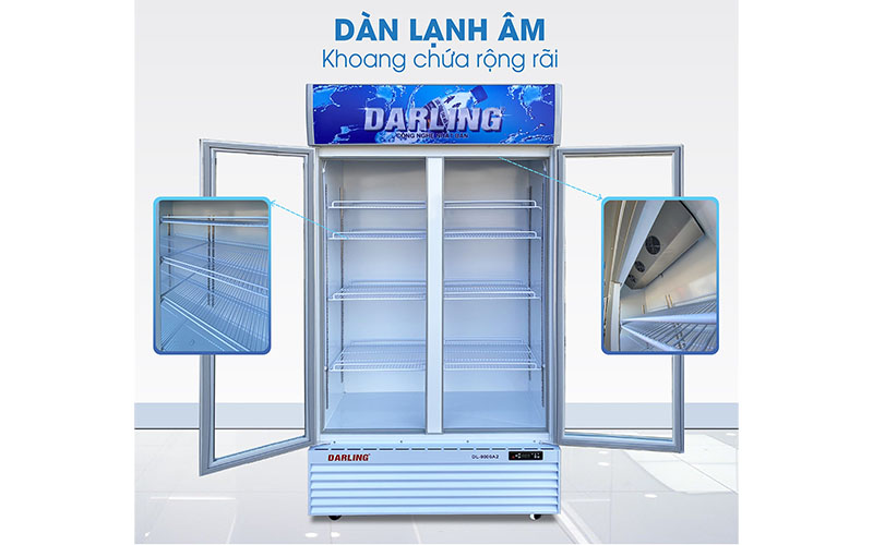 Tủ mát đứng 2 cánh 1100L Darling DL-12000A2