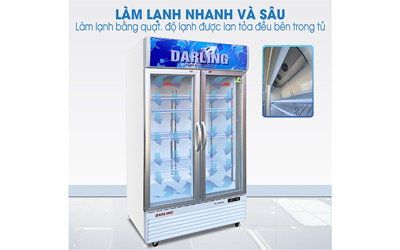 Công nghệ làm lạnh của Tủ mát đứng 2 cánh 1100L Darling DL-12000A2