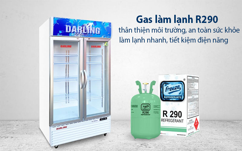 Tủ mát đứng 2 cánh Darling 830L DL-9000A2