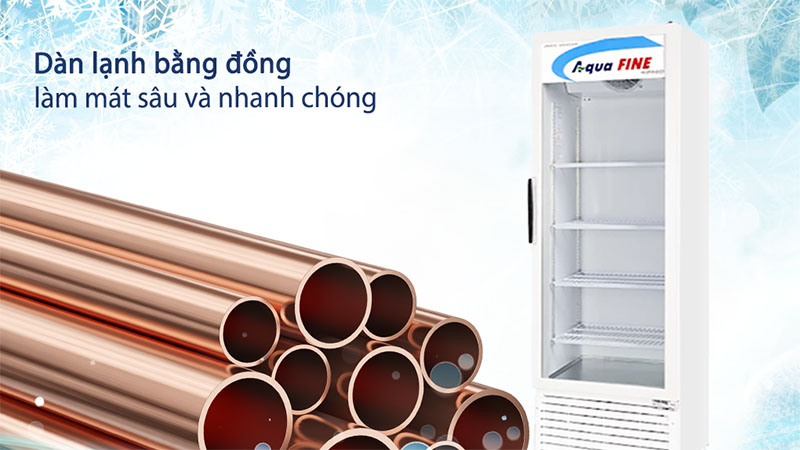 Chất liệu dàn lạnh của Tủ mát đứng AquaFine JW-300R