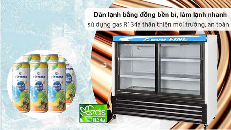 Chất liệu dàn lạnh của Tủ mát AquaFine JW-400HR 