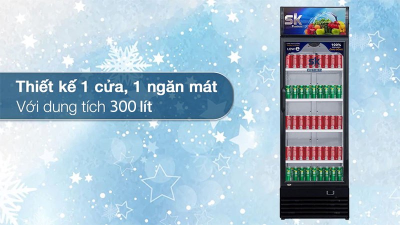 Dung tích của Tủ mát đứng Inverter Sumikura SKSC-300IFC