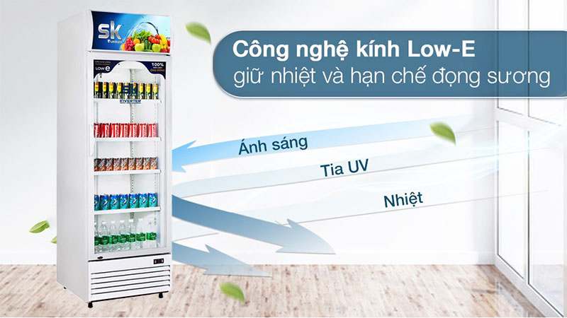 Công nghệ kính Low-E của Tủ mát đứng Inverter Sumikura SKSC-300IFC