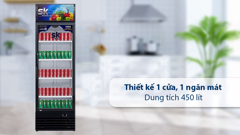 Dung tích của Tủ mát đứng Inverter Sumikura SKSC-450IFC