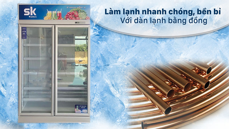 Chất liệu dàn lạnh của Tủ mát đứng Sumikura SKSC-1200HW2