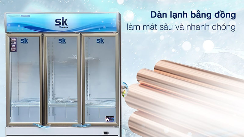 Chất liệu dàn lạnh của Tủ mát đứng Sumikura SKSC-1400HW3