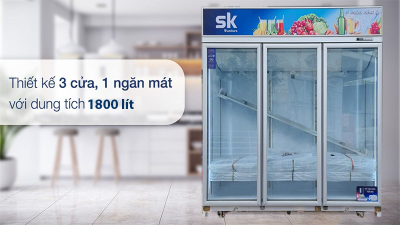 Dung tích của Tủ mát đứng Sumikura SKSC-1800HW3