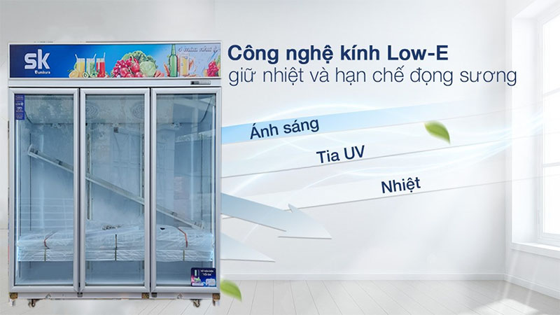 Công nghệ kính Low-E của Tủ mát đứng Sumikura SKSC-1800HW3