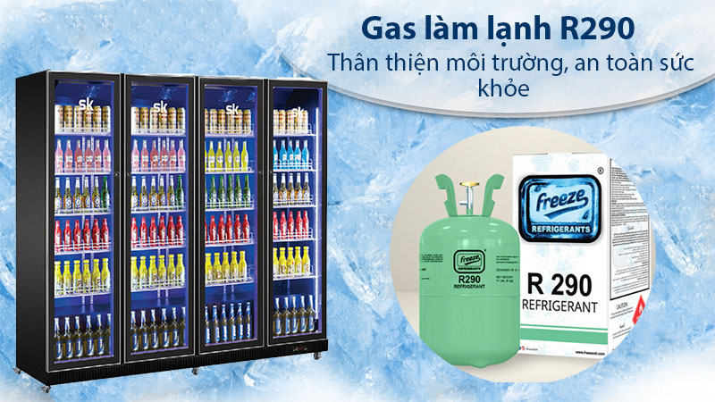 Gas làm lạnh của Tủ mát đứng SKSC-2200-A