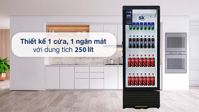 Dung tích của Tủ mát đứng Sumikura SKSC-250JS