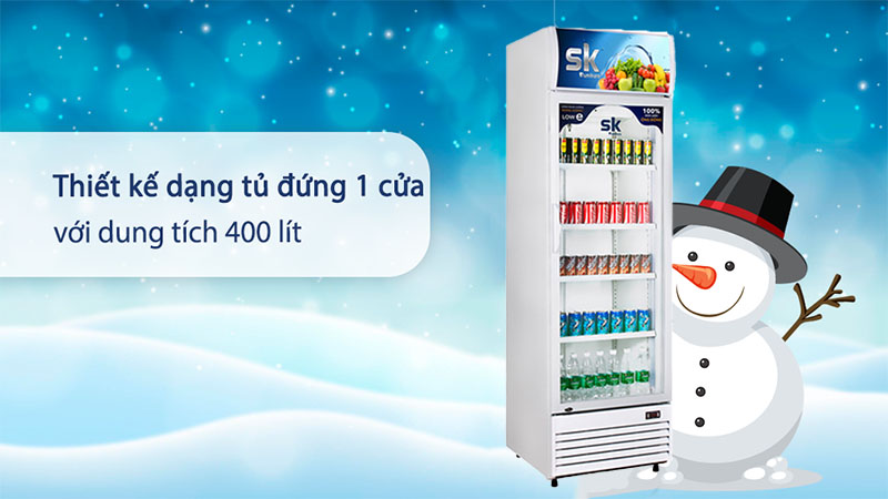 Dung tích của Tủ mát đứng Sumikura SKSC-400FC