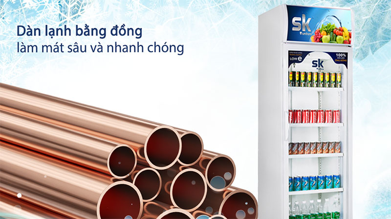 Chất liệu dàn lạnh của Tủ mát đứng Sumikura SKSC-400FC