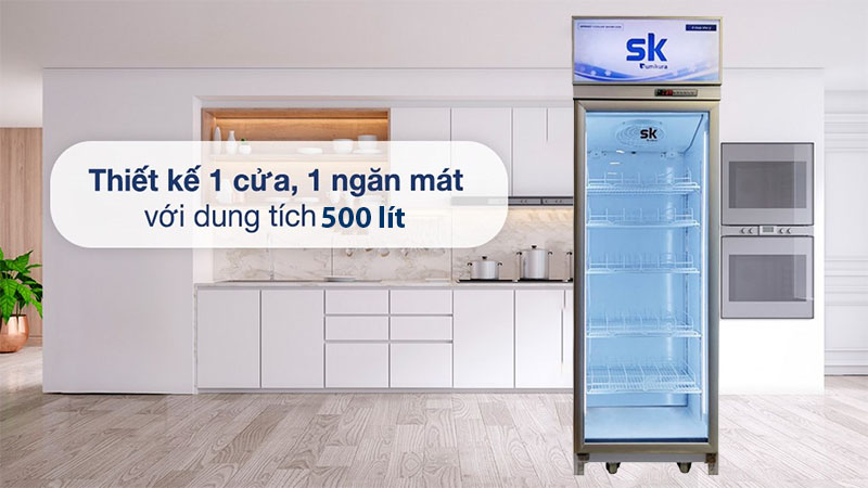 Dung tích của Tủ mát đứng Sumikura SKSC-500HW1