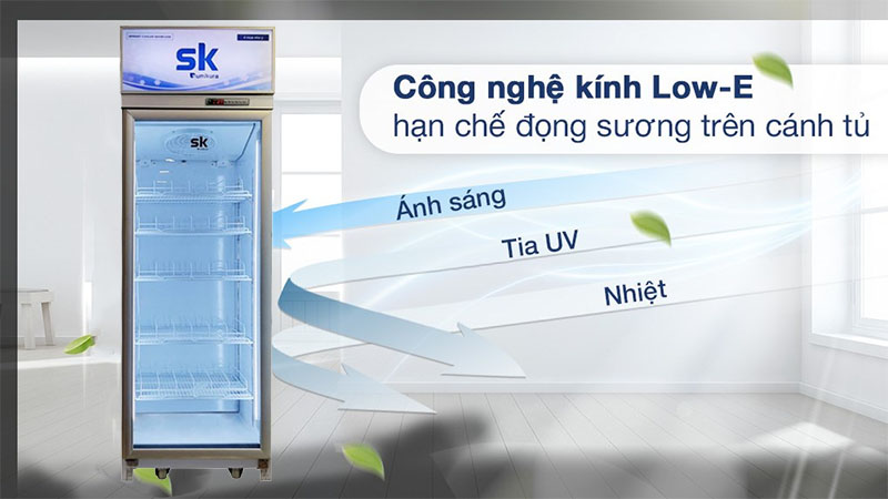 Công nghệ kinh Low-E của Tủ mát đứng Sumikura SKSC-500HW1