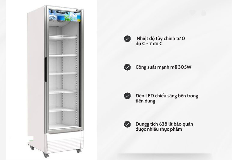 Đặc điểm nổi bật của tủ mát Sanden inverter SPE-0700