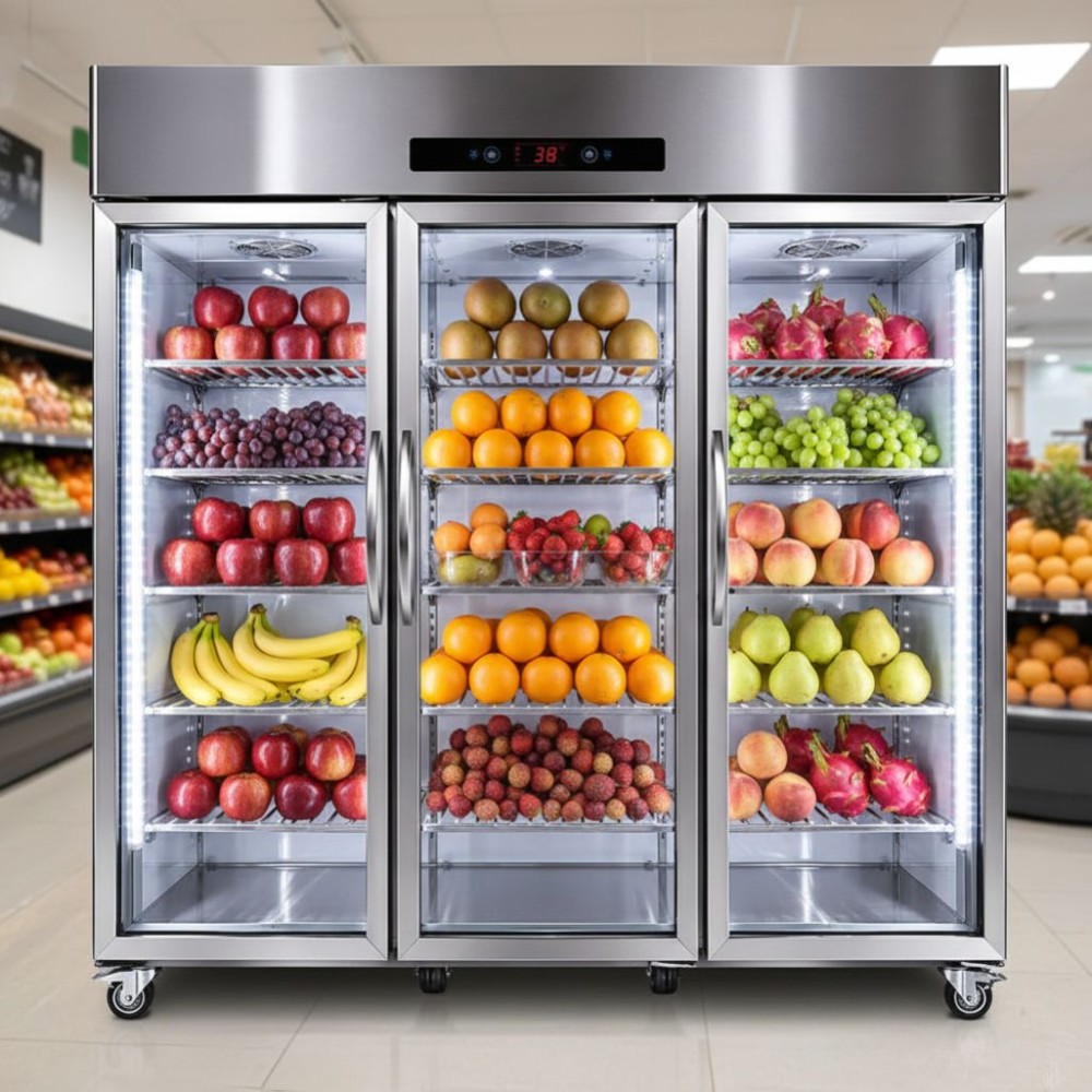 Tủ mát trưng bày 3 cánh kính 1160 lít Oucboll LC-1160 - Hàng chính hãng