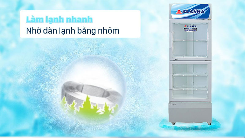 Chất liệu dàn lạnh của Tủ mát trưng bày Alaska LC-345D