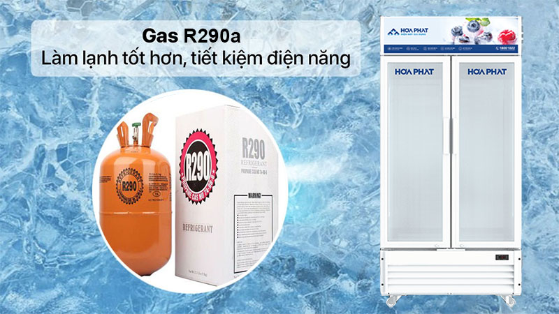 Gas làm lạnh của Tủ mát trưng bày Inverter Hòa Phát HSR-D8812