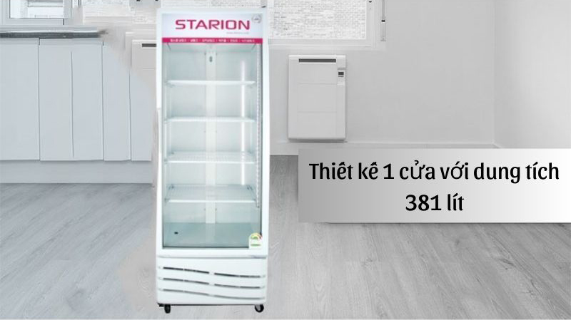 Tủ có dung tích 381 lít cho bạn thoải mái sắp xếp lưu trữ thực phẩm