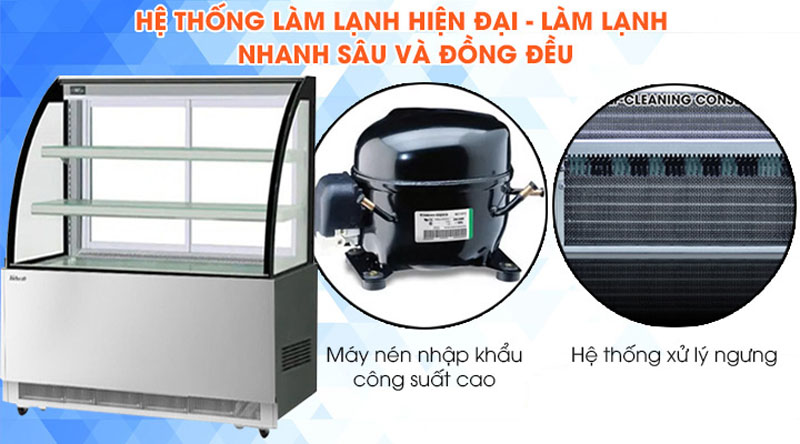 Sử dụng máy nén cao cấp, làm lạnh nhanh và sâu