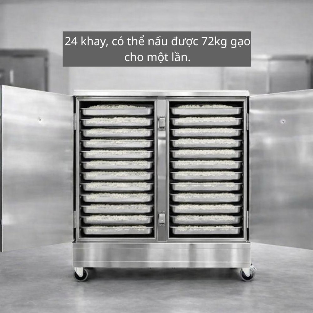 Tủ nấu cơm công nghiệp 24 khay Bettop TCD-24K - Hàng chính hãng