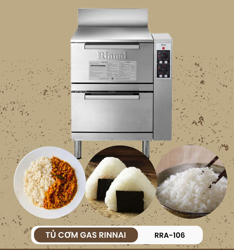 Tủ có 2 tầng chứa có công suất nấu 12kg gạo/ 1 lần