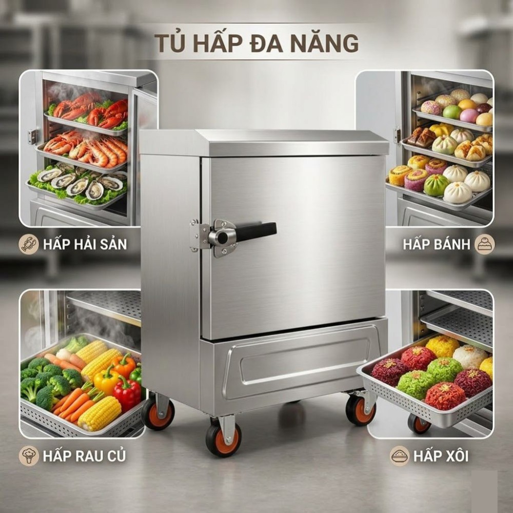 Tủ nấu cơm công nghiệp dùng điện 4 khay Bettop TCD-4K - Hàng chính hãng