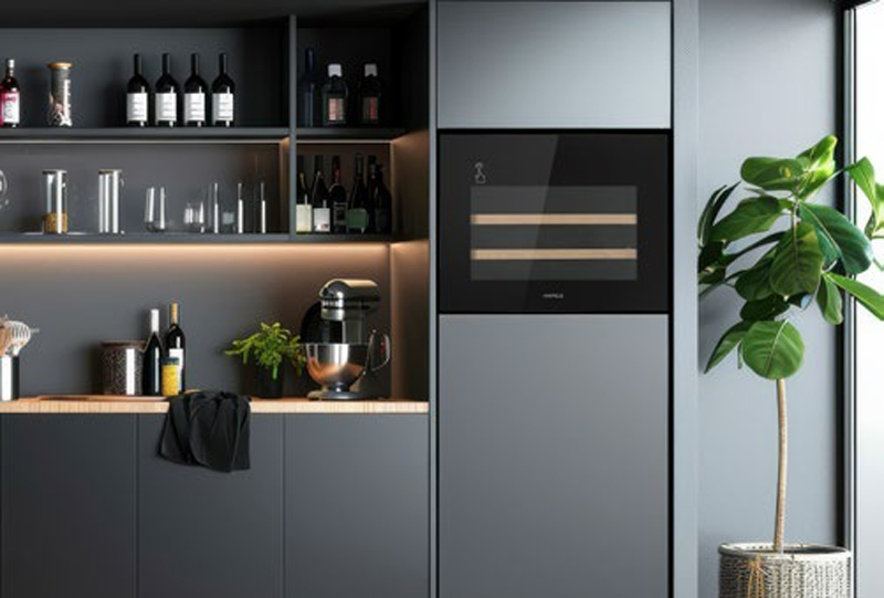 Thiết kế âm tường hoàn toàn, giúp tiết kiệm diện tích