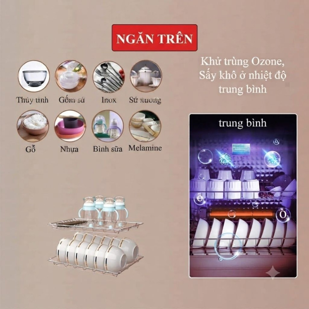 Tủ sấy chén đĩa Ranox ZTP-198 - Hàng chính hãng