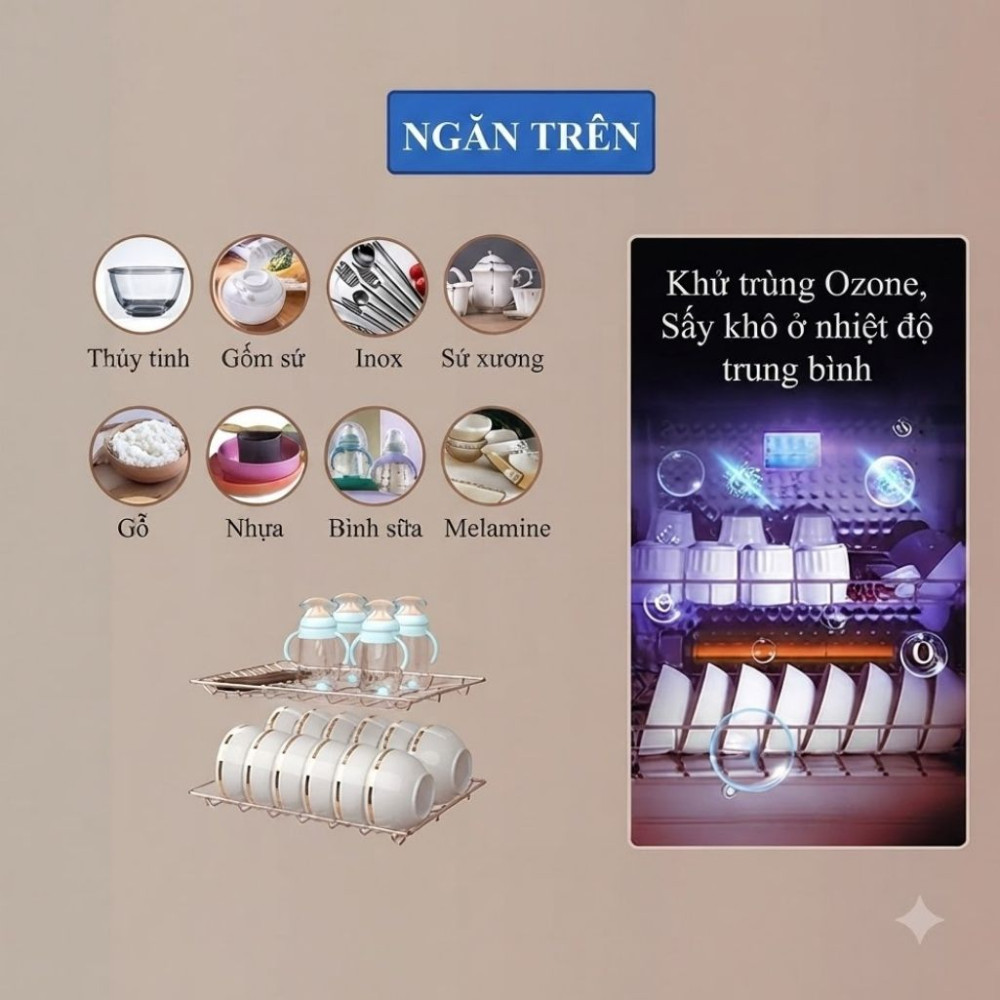 Tủ sấy chén bát Ranox ZTP-168 - Hàng chính hãng