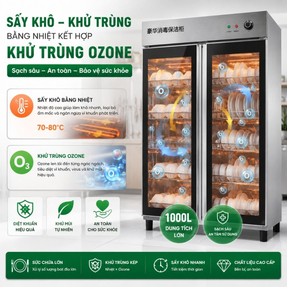 Tủ sấy bát đĩa công nghiệp Ranox YTP-1000 - Hàng chính hãng