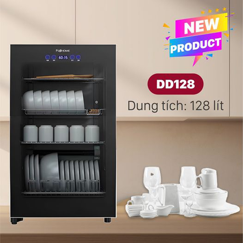 Tủ có dung tích 128L, phù hợp sử dụng cho hộ gia đình