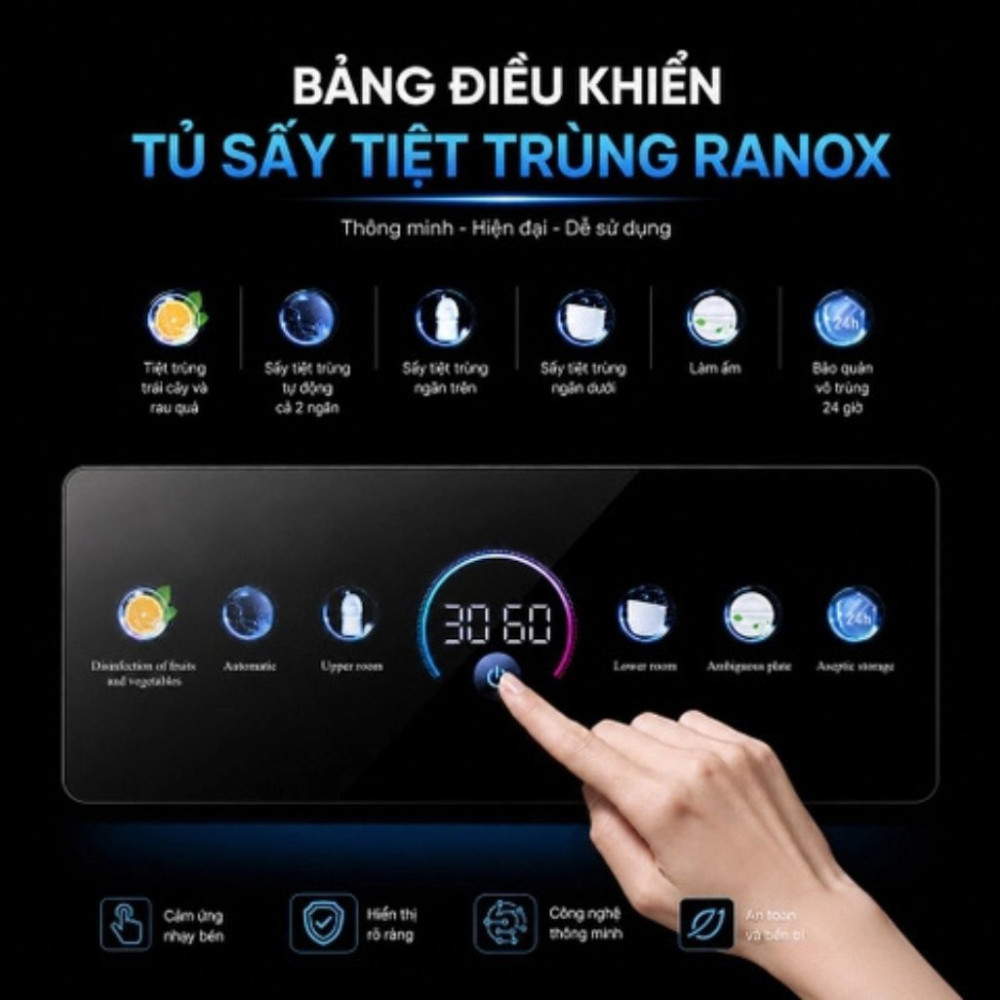 Tủ sấy tiệt trùng bát đĩa Ranox RN138 - Hàng chính hãng