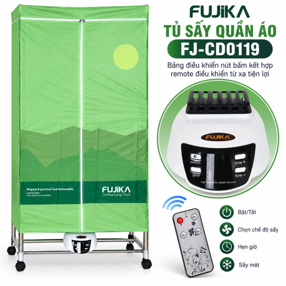 Tủ sấy quần áo Fujika FJ-CD0119 - Hàng chính hãng