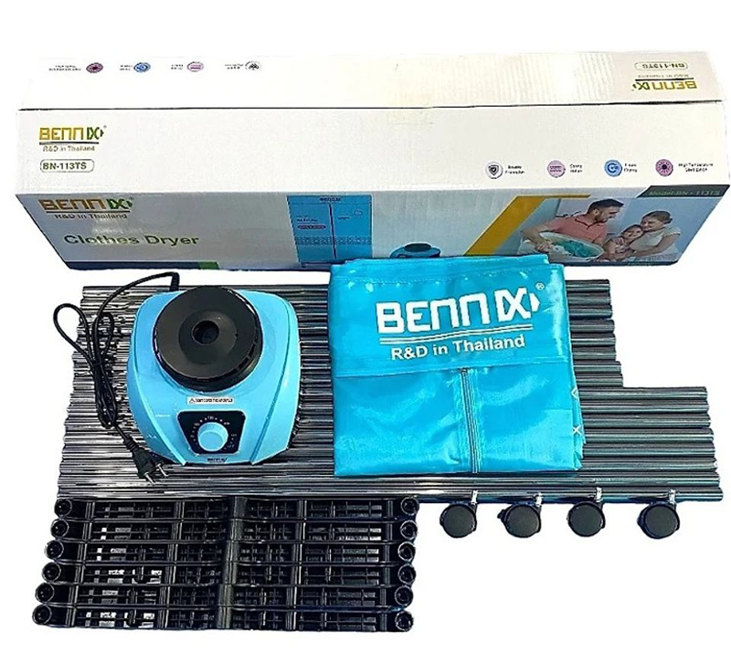 Trọn bộ sản phẩm tủ sấy quần áo Bennix BN-113TS