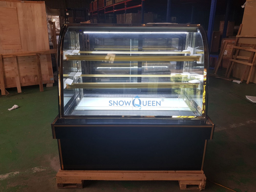 Tủ bánh kem 3 tầng kính cong 1,2m SnowQueen SNQ-YS12 - Hàng chính hãng