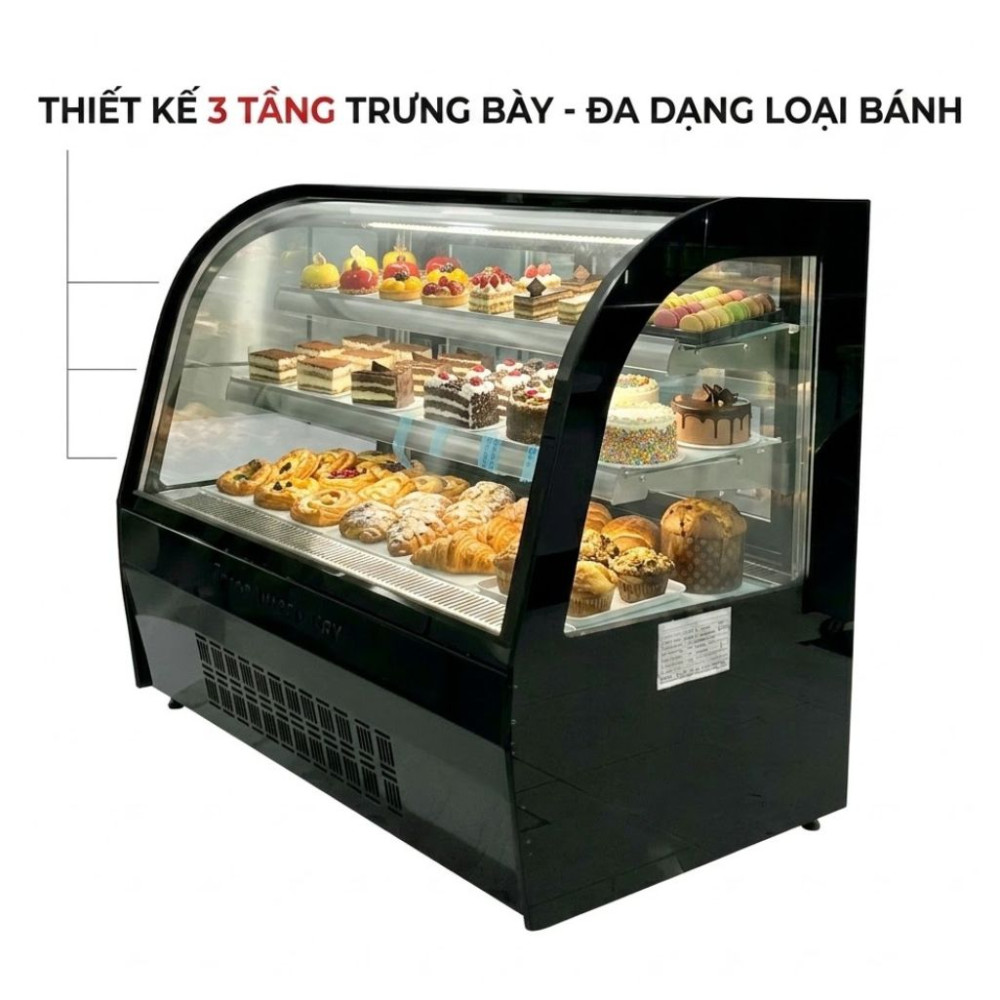 Tủ bánh kem để bàn 70cm kính cong Lightcool TS-700Y - Hàng chính hãng